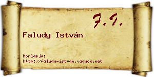 Faludy István névjegykártya