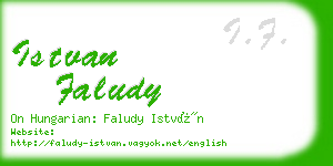 istvan faludy business card